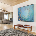 Swirling Sea Abstract Painting for Nautical - Themed Bars YHT256