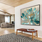 Blue Lotus with Gold - Elegance and Spirituality ABS015