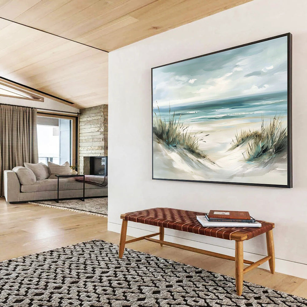 Beach Dunes and Grasses Scene Abstract Painting ABS137