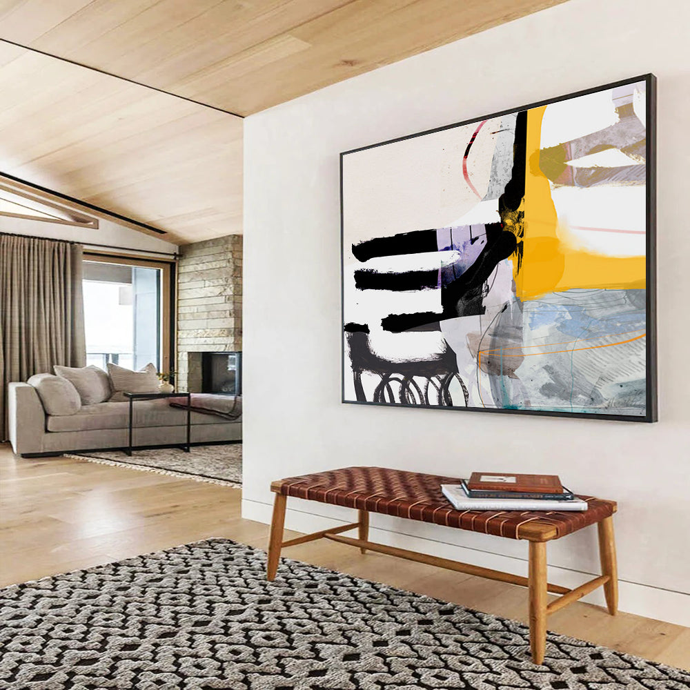 Mixed Color Bold Abstract Painting for Creative Workspaces YHT112