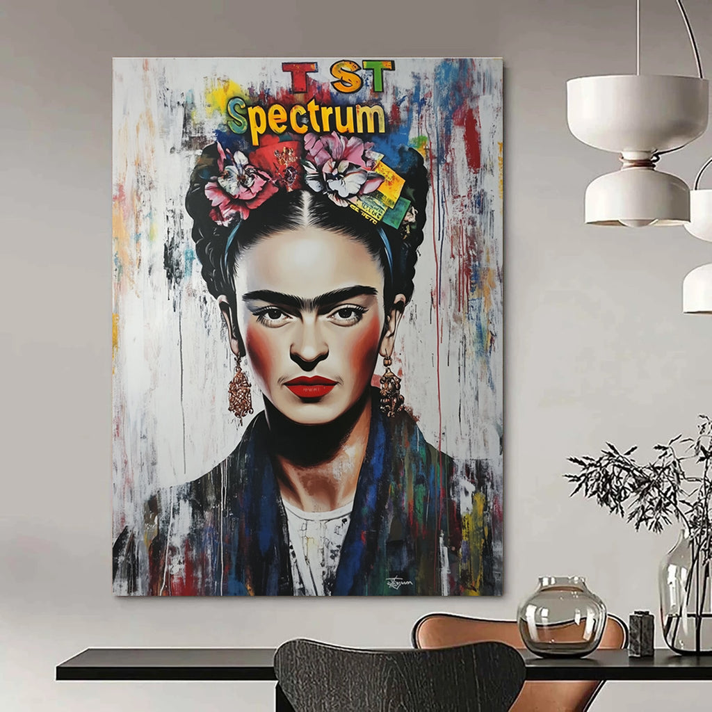 Frida - Inspired Portrait Vibrant Cultural Abstract Painting GAB0280