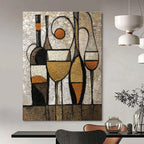 Abstract Wine Still Life Painting for Sophisticated Wine Bars GAB0834