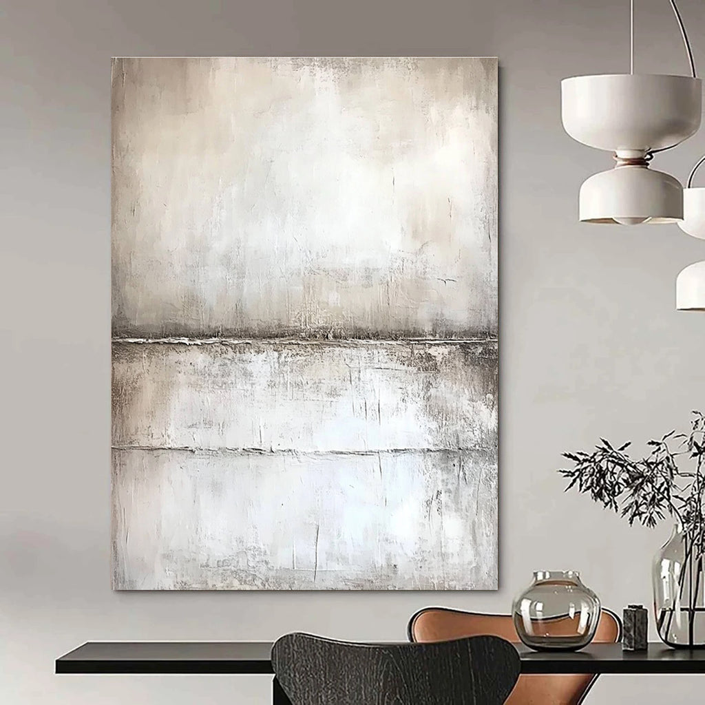 Gray Textured Abstract - Minimalist Landscape Art GAB0560