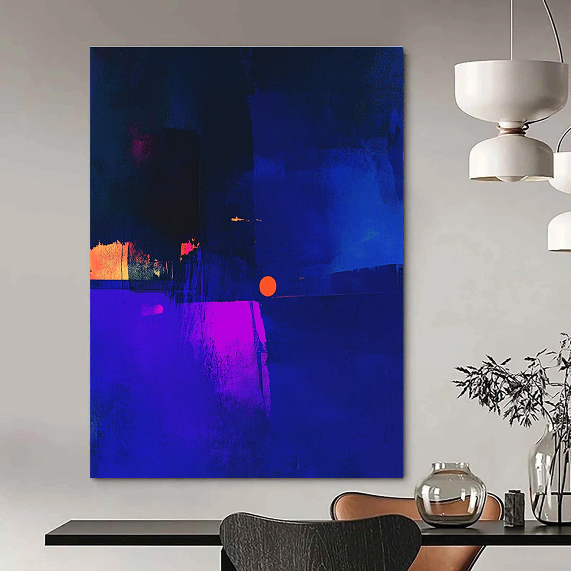 Neon Abstract Composition Painting for Trendy Nightclubs GAB1029