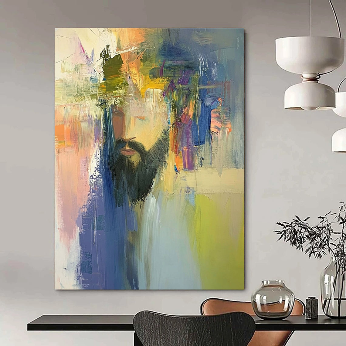 Colorful Portrait Abstract Painting for Artistic - Styled Studios GAB1071