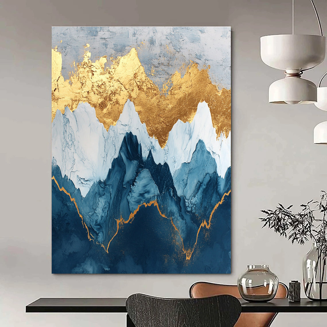 Gold Mountain Abstract - Contemporary Landscape Art GAB0555