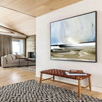 Coastal Abstract Painting for Beachfront Retreats YHT116