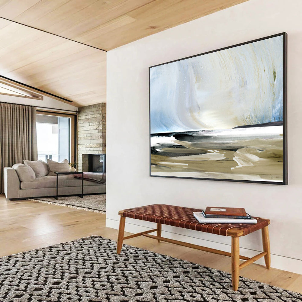 Coastal Abstract Painting for Beachfront Retreats YHT116