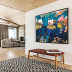 Water Lilies Abstract Painting for Modern Spa Retreats YHT482
