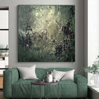 Dark Textured Abstract Painting with Mysterious Depth WINK585
