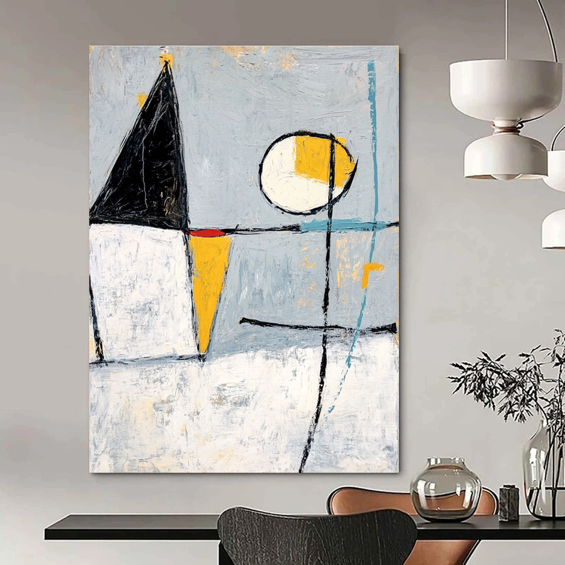 Geometric Shapes Abstract Painting for Modern - Styled Lofts GAB1087