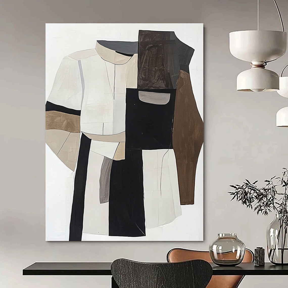 Abstract Clothing Collage Geometric Fashion Abstract Painting GAB0260