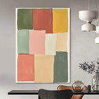 Pastel Color Block Abstract Cheerful Abstract Painting for Light - Filled Spaces GAB1407