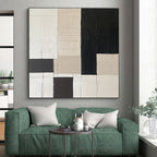 Grid - Pattern Abstract Painting with Textured Surfaces WINK852