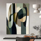 Organic Shapes Abstract Painting for Wellness Center Waiting Rooms GAB1224