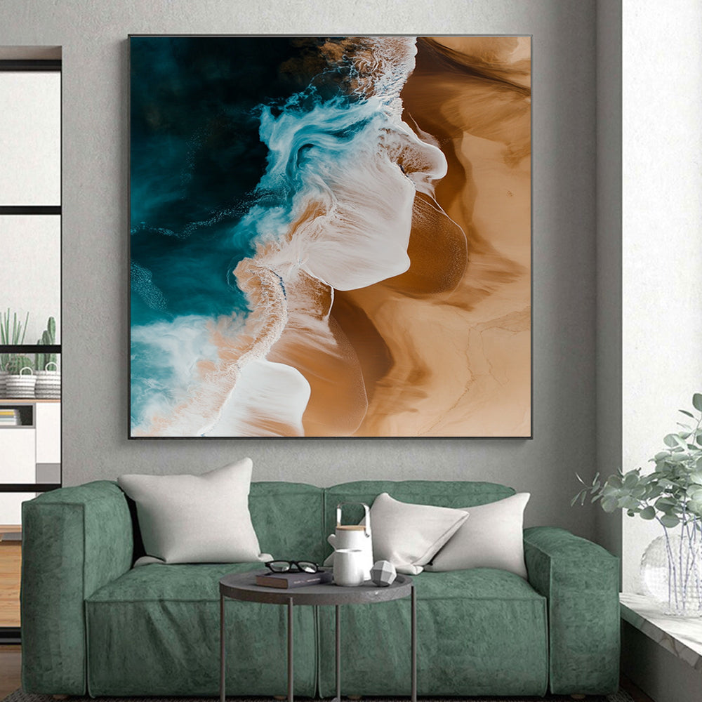 Aerial Beach Abstract Painting with Natural Harmony WINK311
