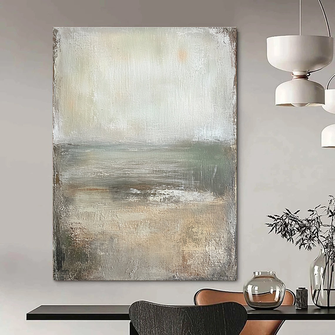 Sea and Sky Abstract Painting for Beach House Bedrooms GAB0759
