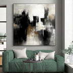 Urban - like Abstract Scene Painting with Shadowy Mystery WINK358
