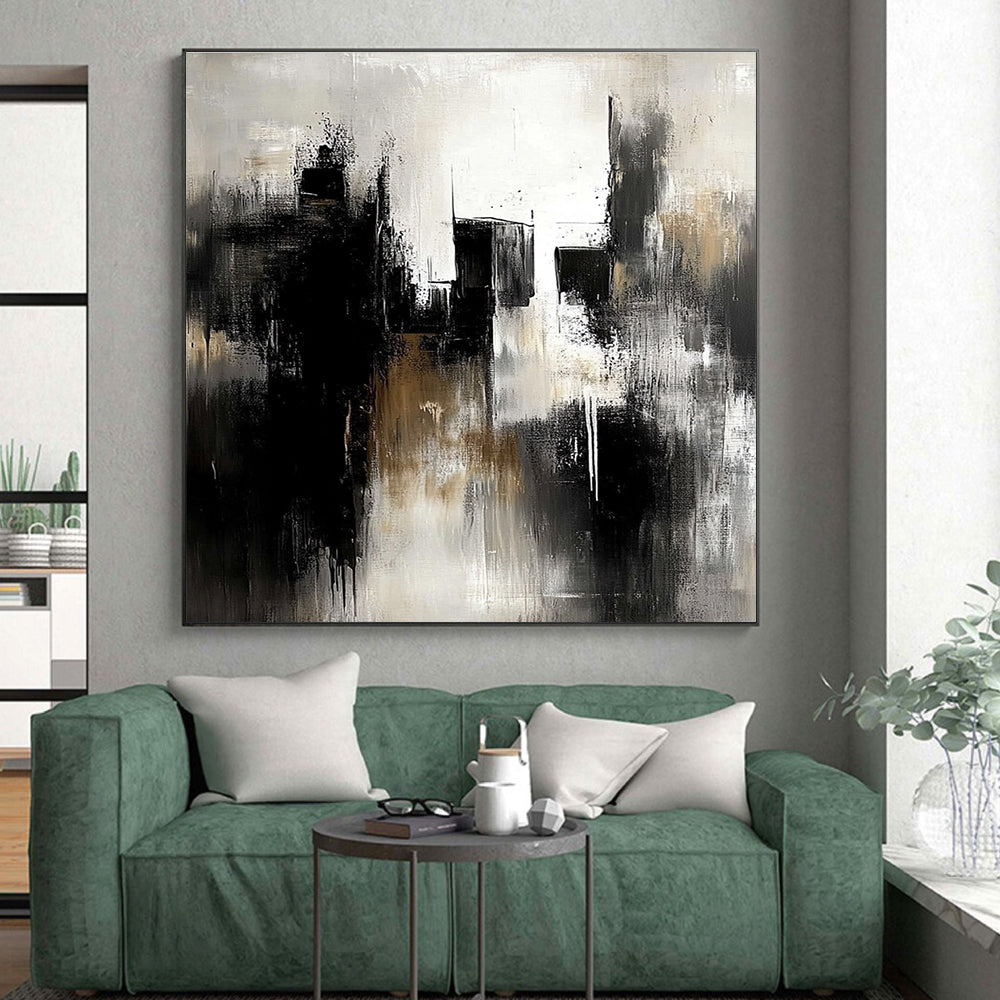 Urban - like Abstract Scene Painting with Shadowy Mystery WINK358
