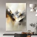 Abstract Mountain Range Painting for Modern Ski Lodge Interiors GAB1162