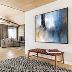 Subtle Gray - Blue Textural Abstract Painting ABS193
