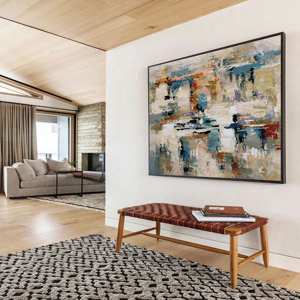 Colorful Abstract Mosaic Painting for Vibrant Interiors YHT012