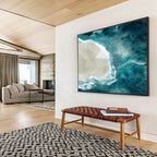 Aerial Island Abstract Painting for Beach Resorts YHT125