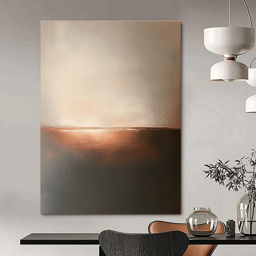 Copper Horizon Abstract - Subtle Landscape Art GAB0561