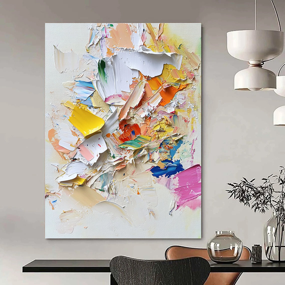 Colorful Palette Abstract Painting for Artistic Spaces GAB0737