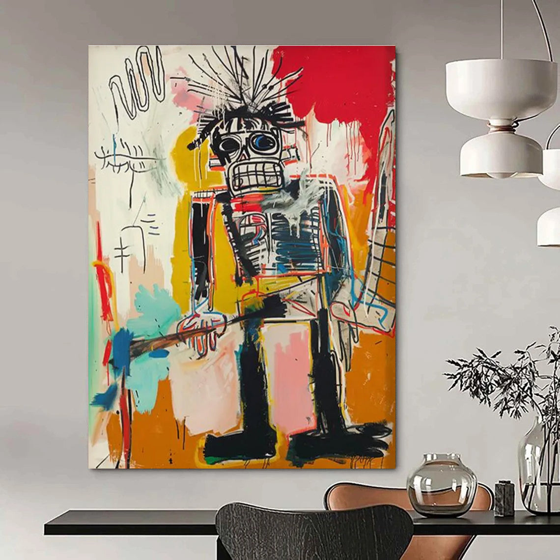 Abstract Punk - Inspired Figure Painting for Alternative Youth Hangouts HENG109