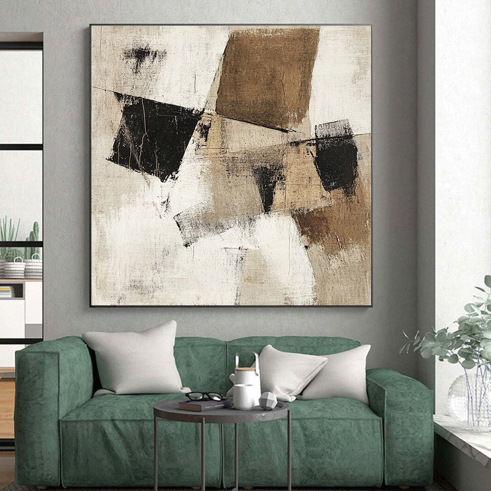 Textured Neutrals Abstract Painting with Rustic Charm WINK802