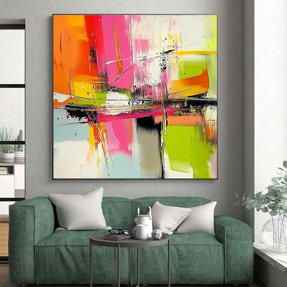 Bright Colorful Abstract Painting with Lively Strokes WINK671