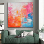 Colorful Textured Abstract Painting with Vivid Energy WINK691