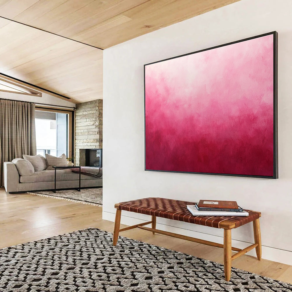 Pink Gradient Abstract Painting with Soothing Ambiance ABS429