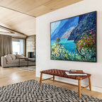 Coastal Garden Abstract Painting for Beachfront Home Patios YHT447