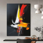 Colorful Sailboat Abstract Painting for Coastal - Themed Restaurants GAB0854