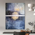 Sunset Reflection Abstract - Serene Landscape Abstract Painting GAB0654