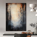 Misty Forest Abstract Painting for Mysterious Vibes GAB0727