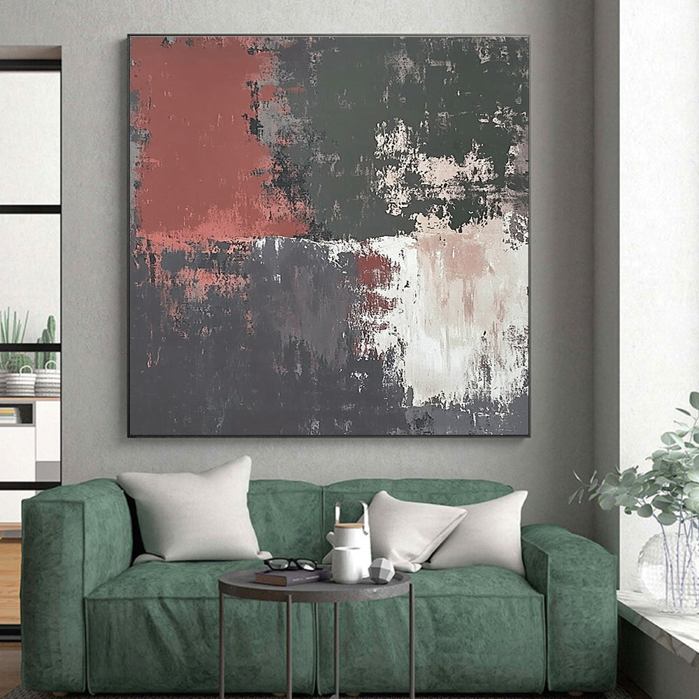Rustic - Toned Abstract Painting with Earthy Charm WINK326