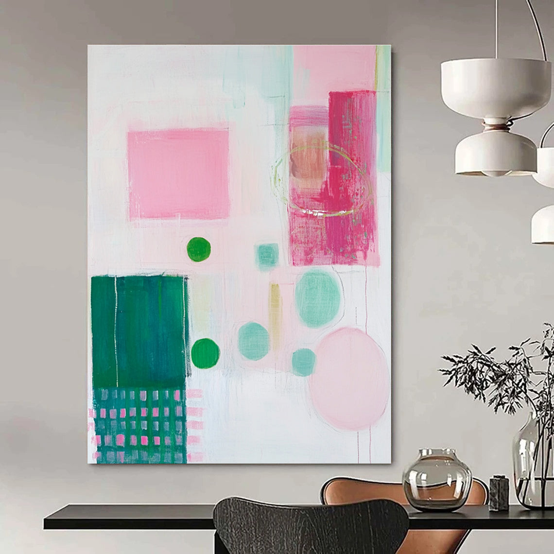 Pastel Color Abstract - Playful Contemporary Abstract Painting GAB0656