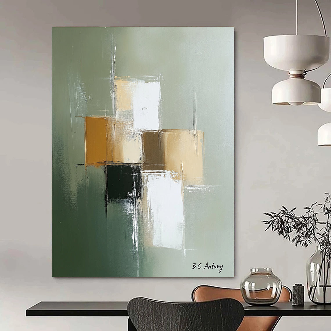 Minimalist Color Blocks - Contemporary Abstract Painting GAB0646