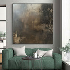 Dark Tonal Abstract Painting with Mysterious Depth WINK253