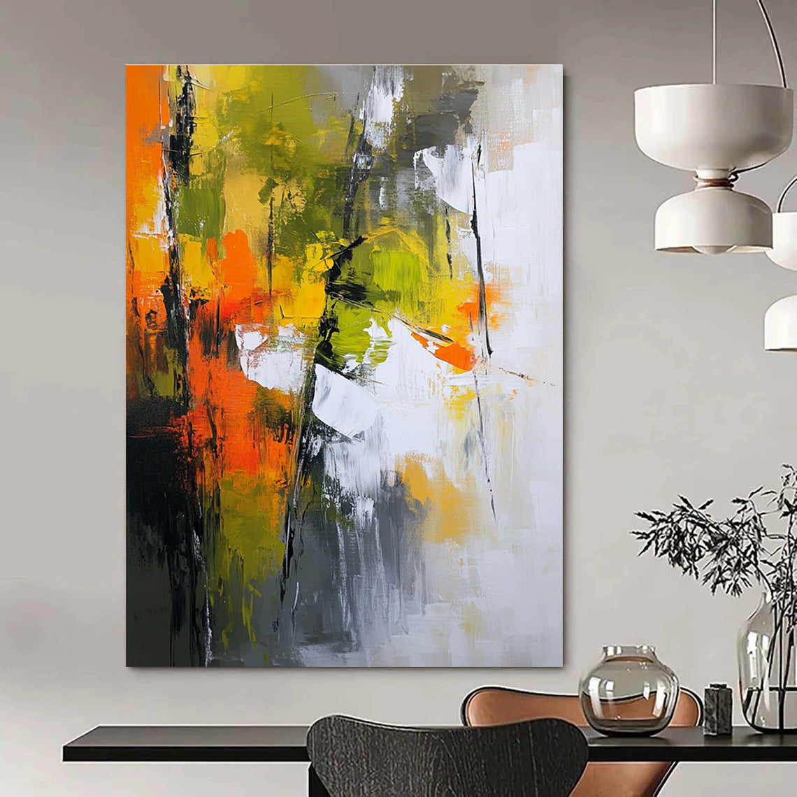 Colorful Abstract Landscape Painting for Creative Coworking Spaces GAB1206