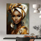 Cultural Portrait Abstract Painting with Rich Patterns GAB0008