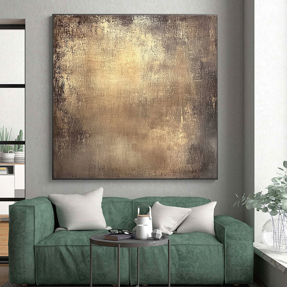 Gold Textured Surface Abstract Painting with Subtle Luxury WINK135