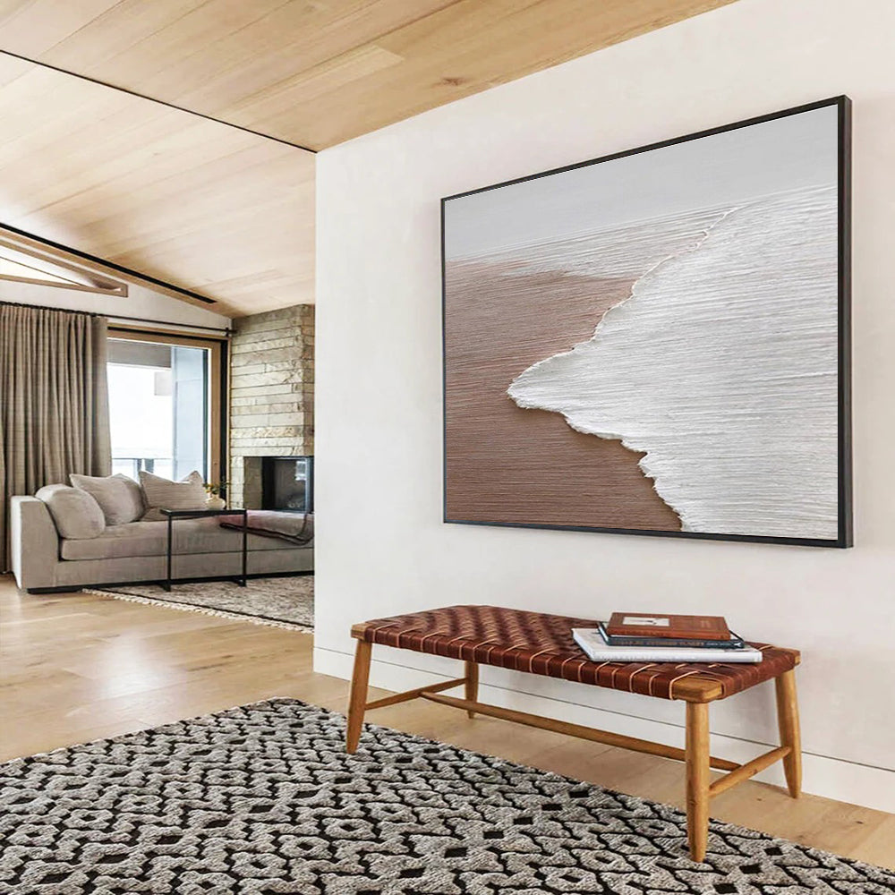 Beach Wave Abstract Painting for Coastal Homes YHT178