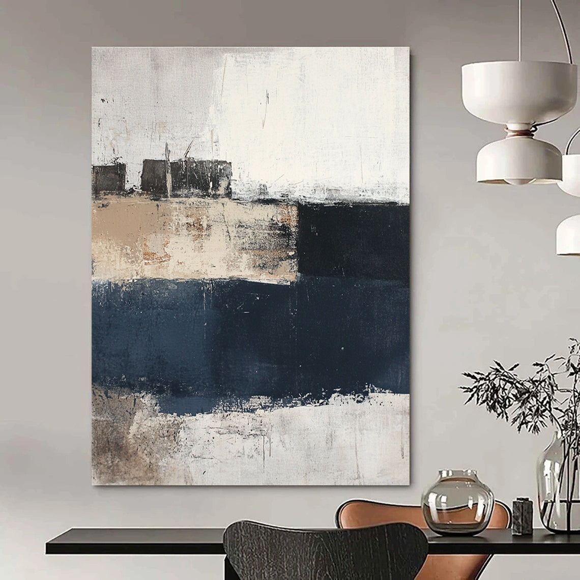 Neutral Tone Abstract - Minimalist Textured Abstract Painting GAB0653