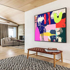 Bold Color Block Abstract  Playful Energy ABS047