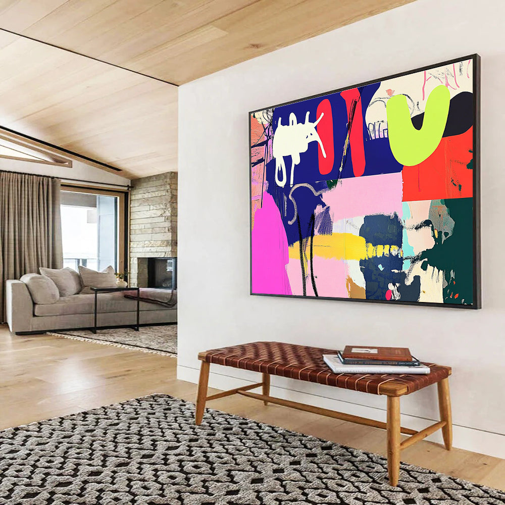 Bold Color Block Abstract  Playful Energy ABS047