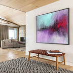 Purple and Red Abstract with Blended Edges Abstract Painting ABS378